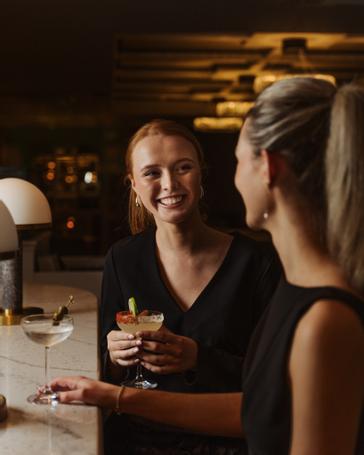 Cocktails at the bar